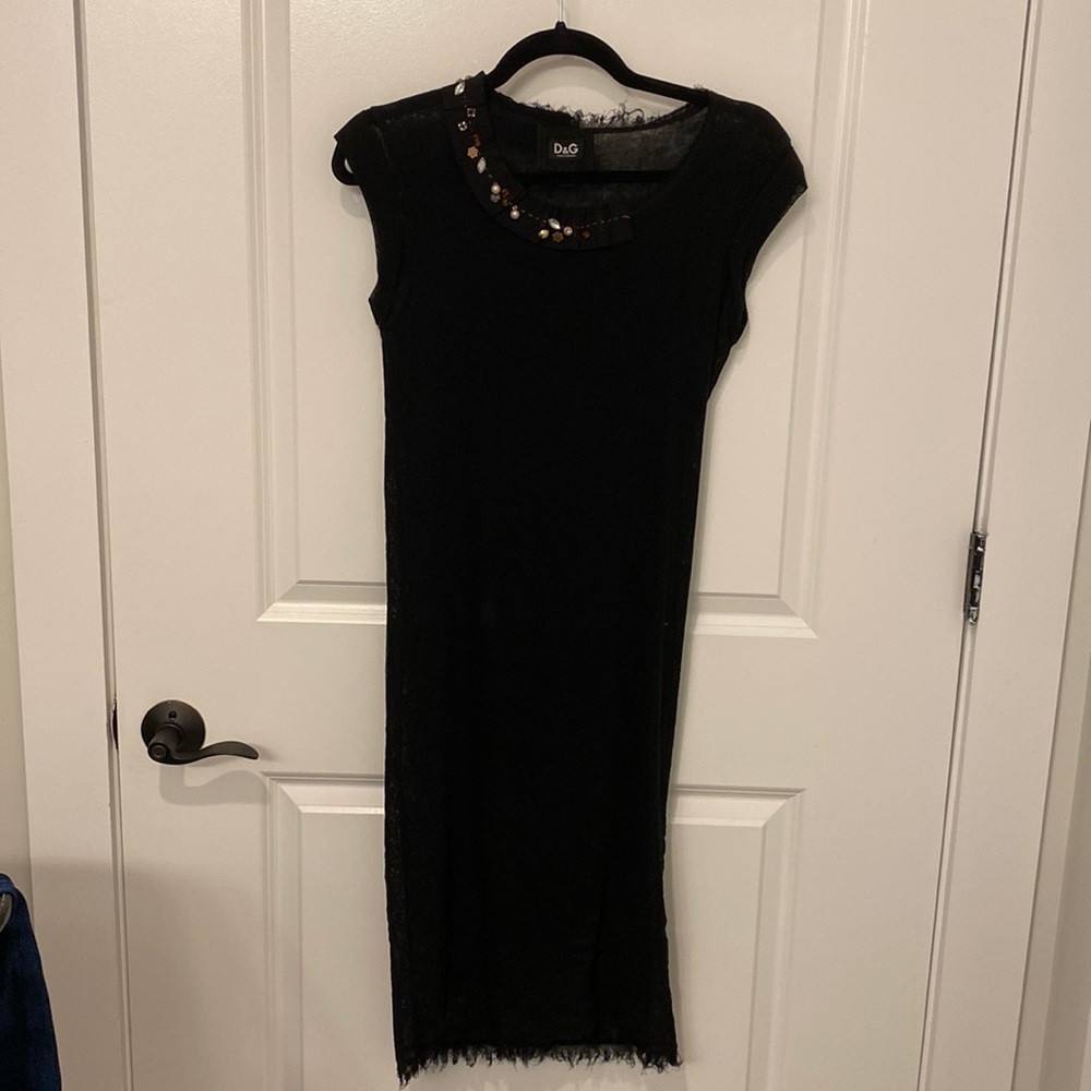 Dolce & Gabbana - black mesh dress Small/Medium 2-4